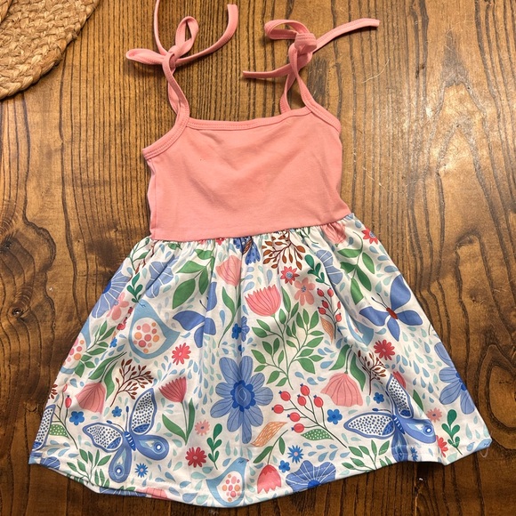 Floral Pink and Blue Dress NWOT - Picture 2 of 4